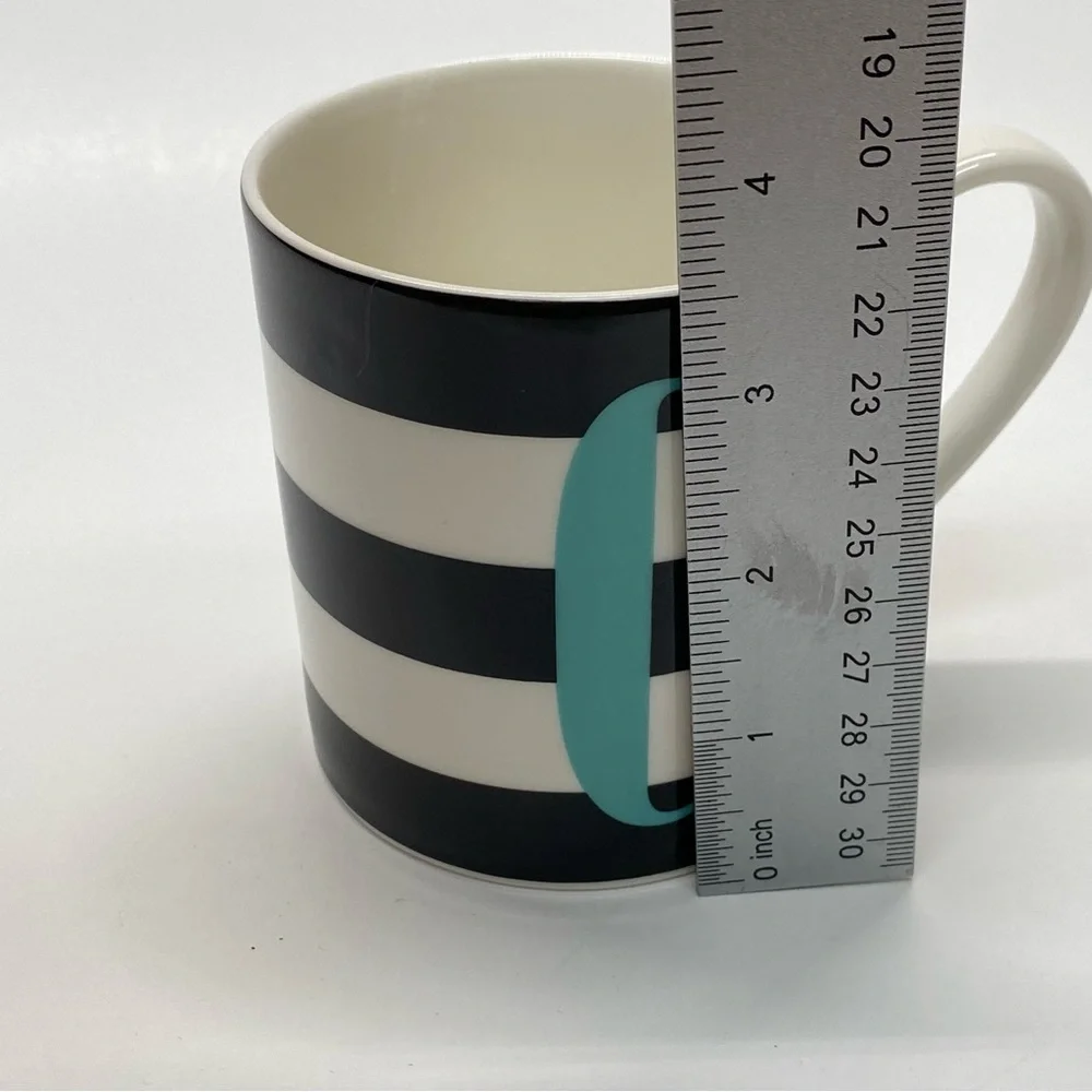 Kate Spade New York Lenox What's in a Name Letter C Mug Coffee/Tea Cup Striped